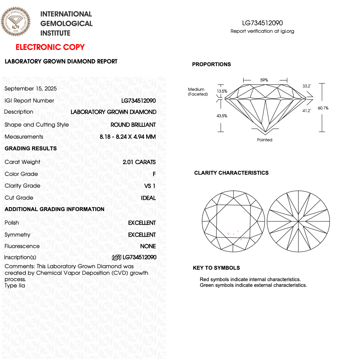 2.5cts Round Cut Lab-Grown Diamond Halo Ring – VS1 F Colour | 14ct Yellow Gold | IGI Certified