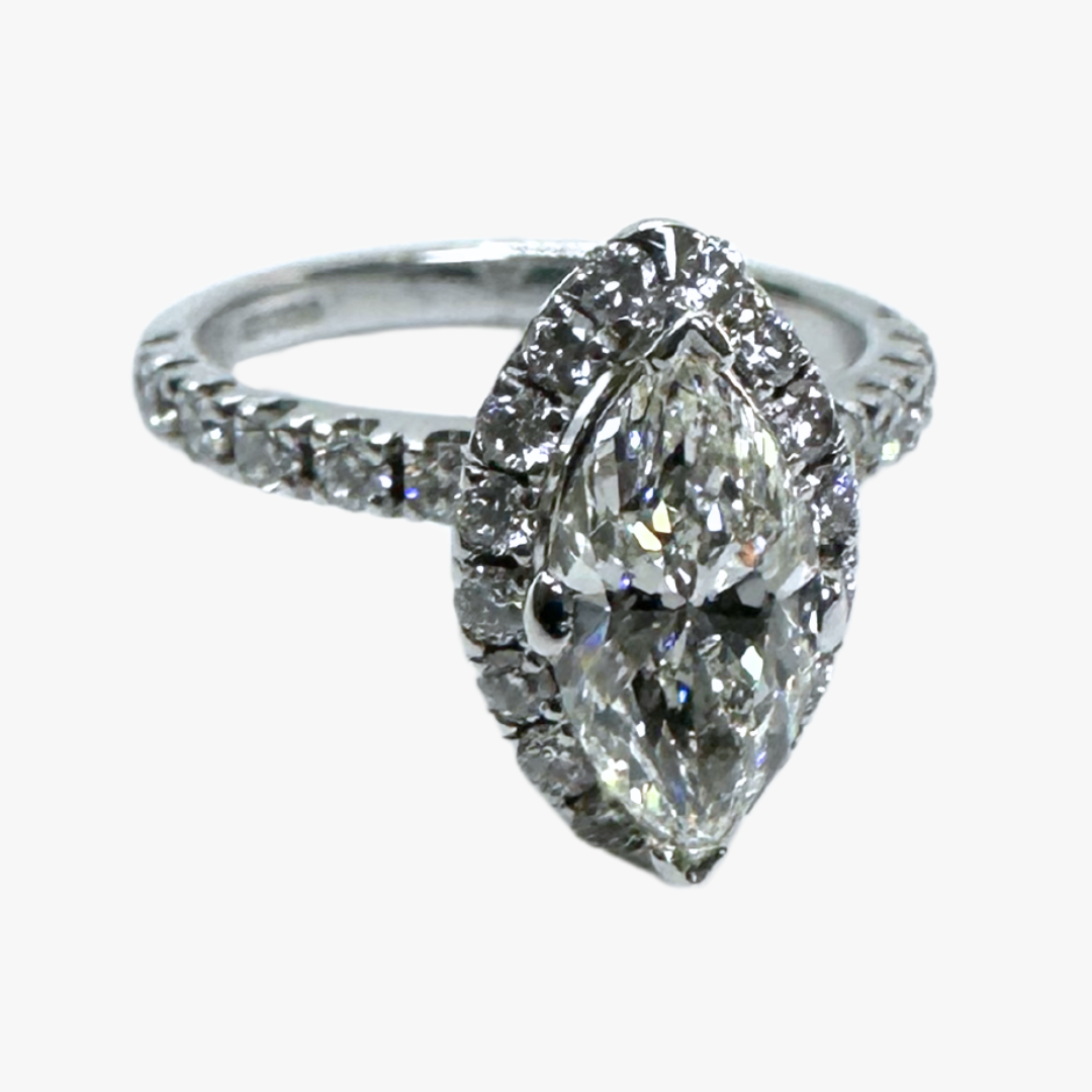 Marquise Halo Ring