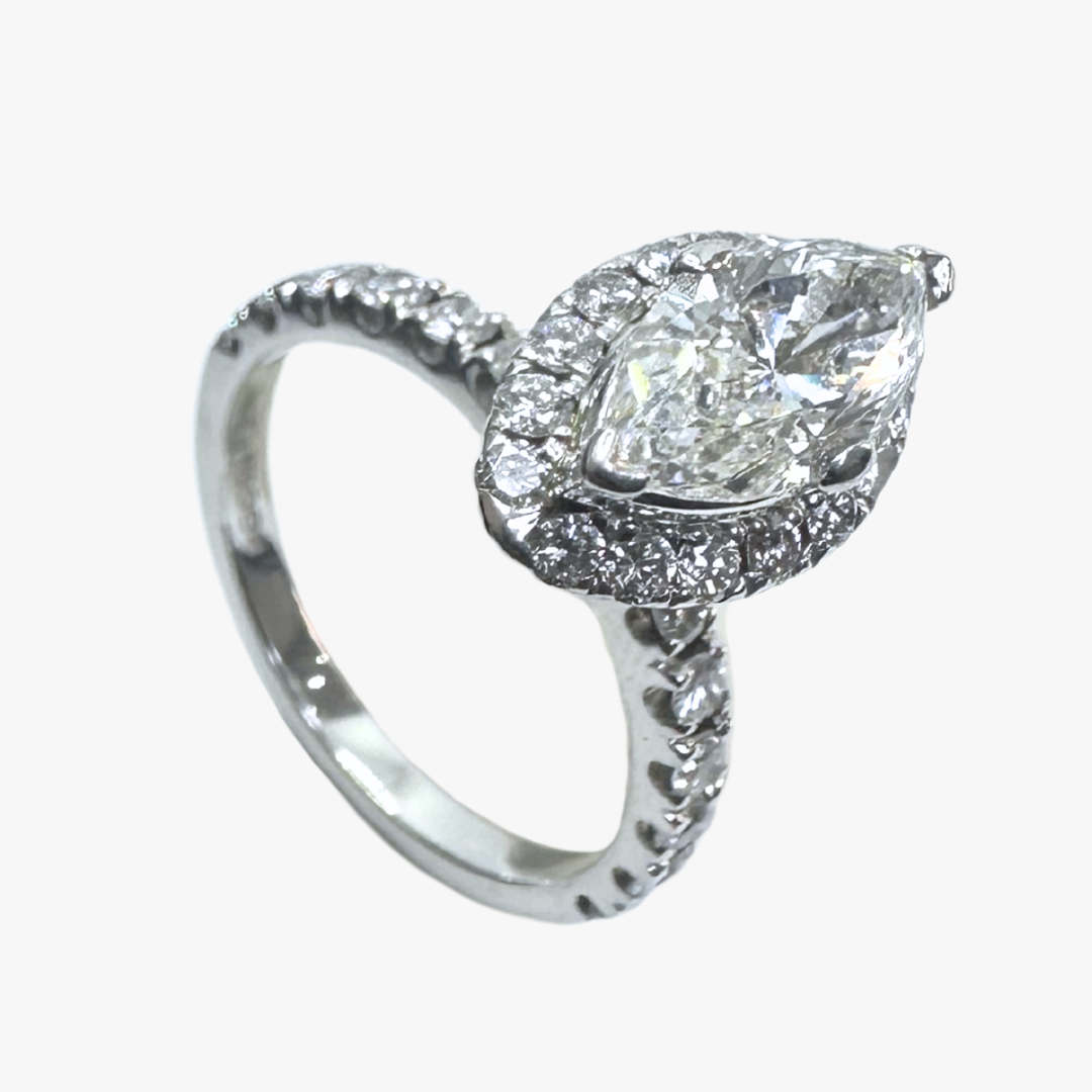 Marquise Halo Ring