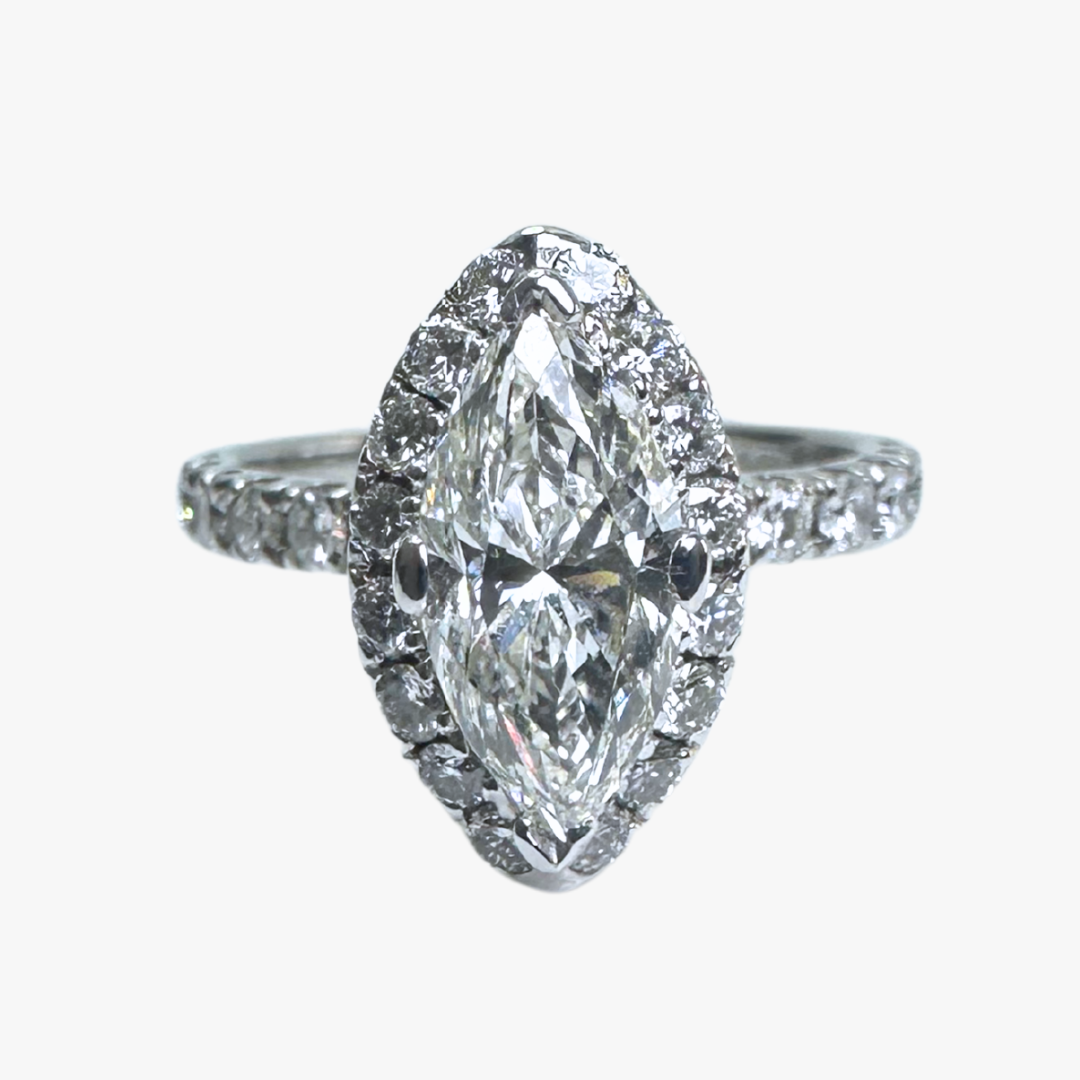 Marquise Halo Ring