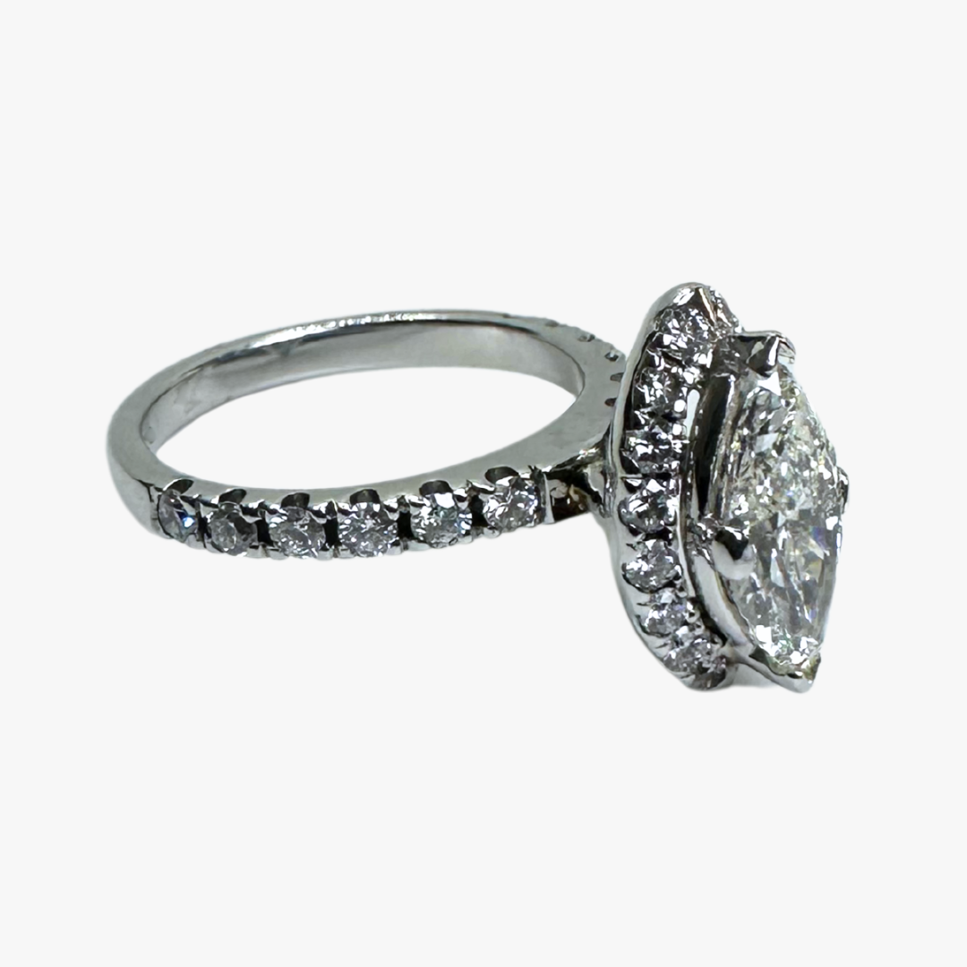Marquise Halo Ring