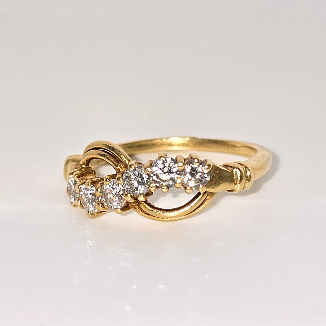 Fine 18kt Yellow Gold Natural Diamond Ring 0.5 Carats