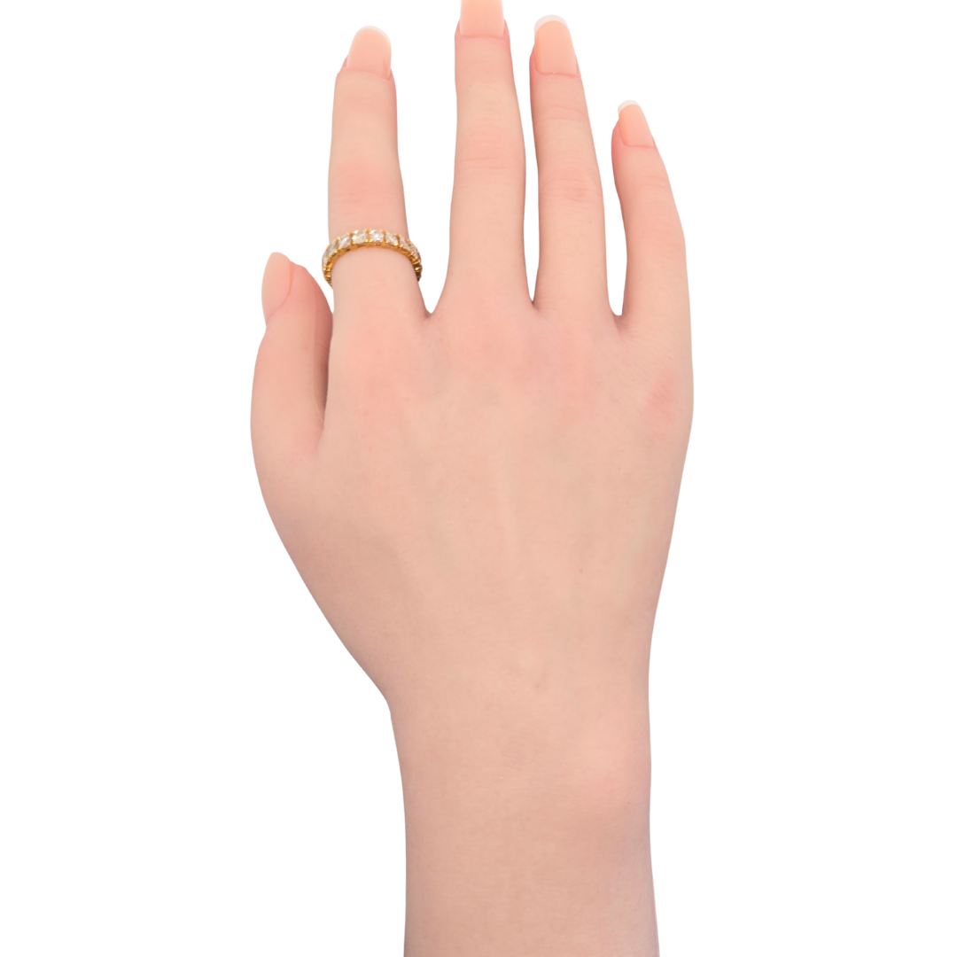 18kt Yellow Gold Round Diamond Eternity Ring