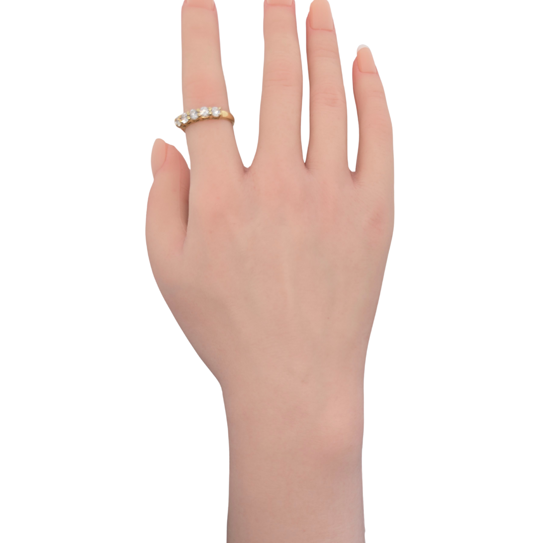 14kt Yellow Gold Five Diamond Ring 0.5ct