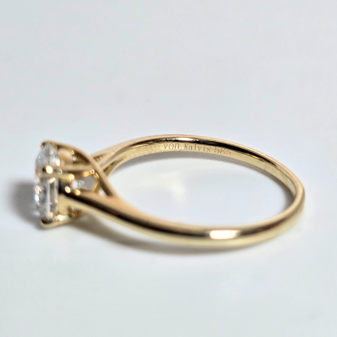 Round Brilliant 1.17ct Lab Created Diamond Solitaire Engagement Ring in 14ct Yellow Gold