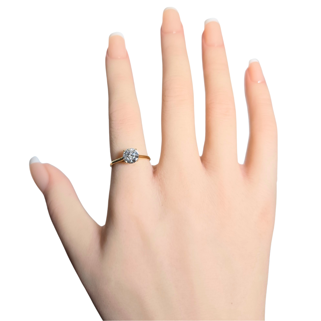 Round Brilliant 1.17ct Lab Created Diamond Solitaire Engagement Ring in 14ct Yellow Gold