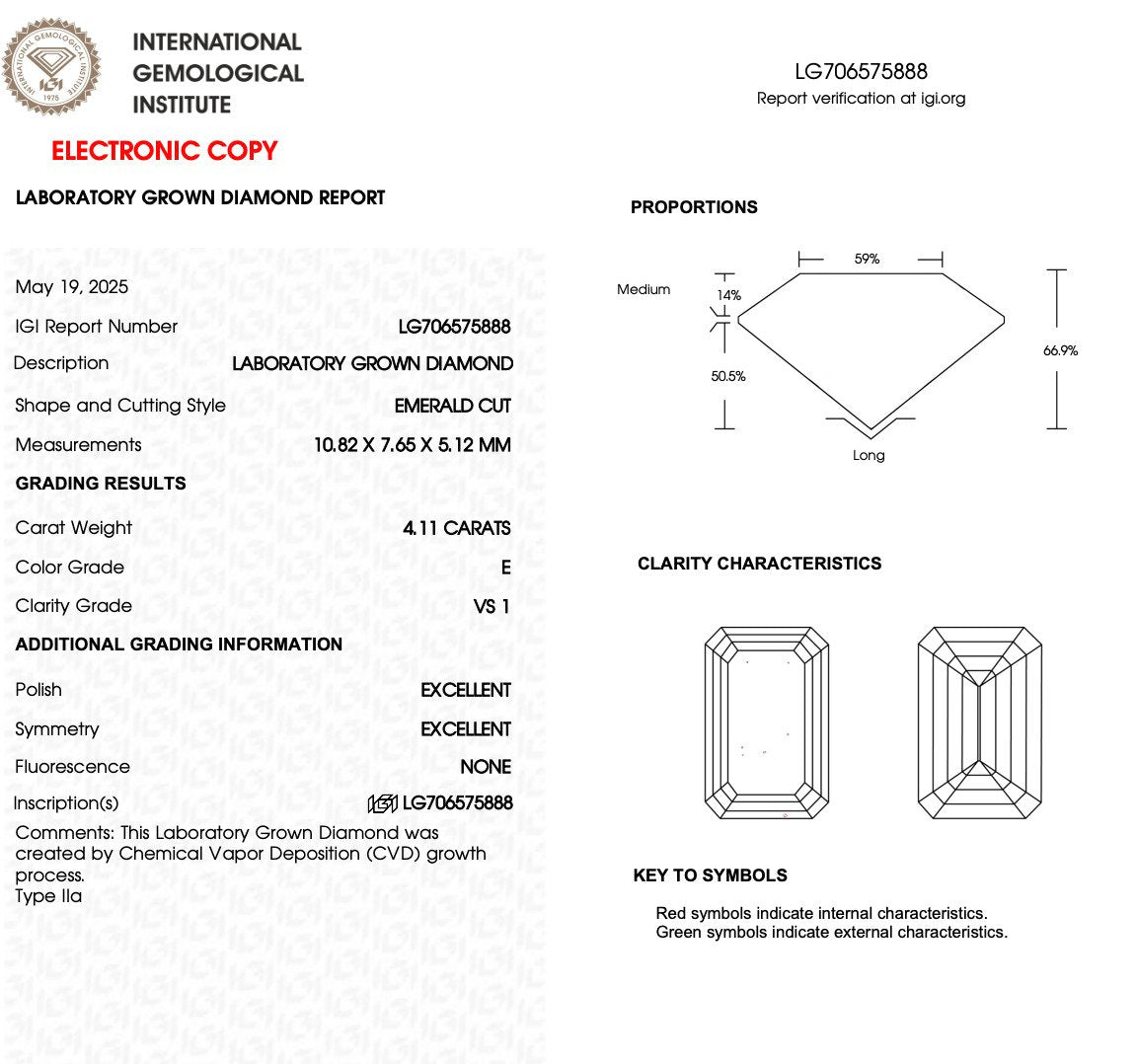 6.13cts Emerald Cut Lab-Grown Diamond Trilogy Ring – 18ct Yellow Gold | 3 IGI Certificates