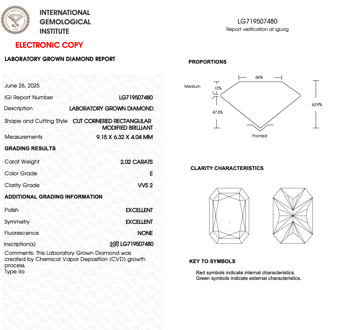 2.02ct Radiant Cut Lab-Grown Diamond Solitaire Ring – VVS2 E Colour | 14ct Yellow Gold | IGI Certified
