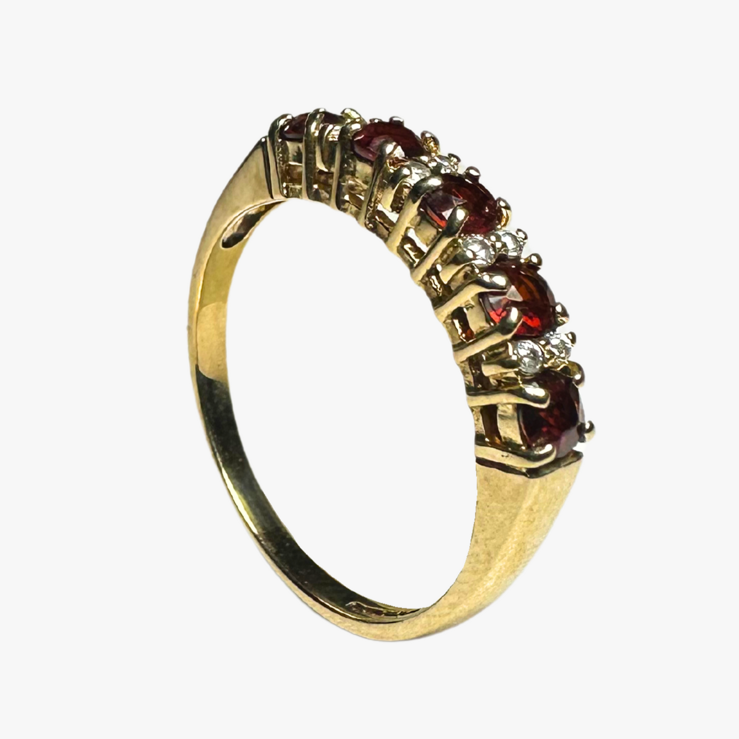 Scarlet Half-Eternity Ring