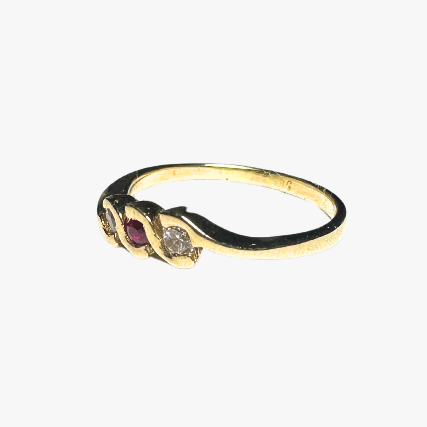 Eternal Swirl Three-Stone Ring