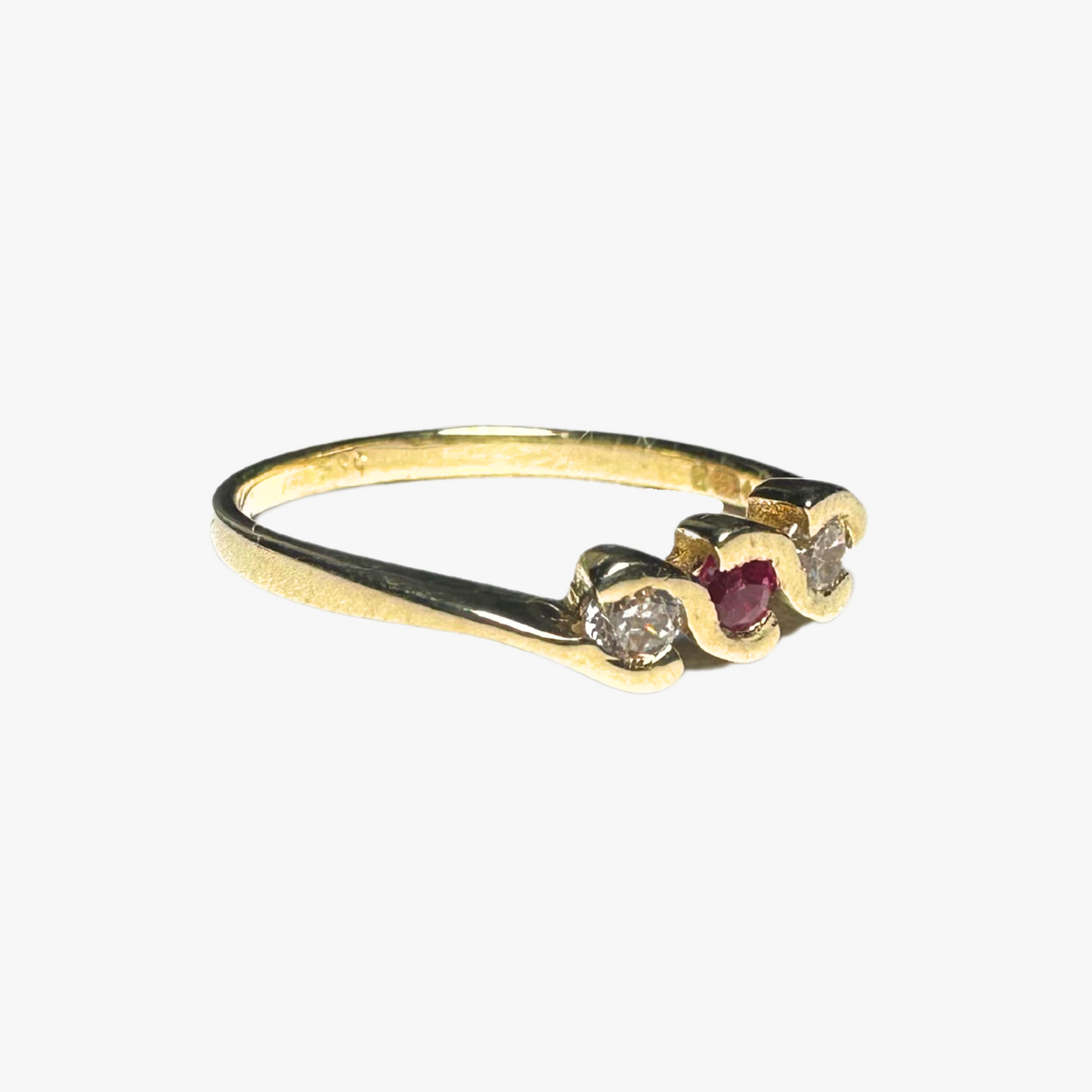 Eternal Swirl Three-Stone Ring