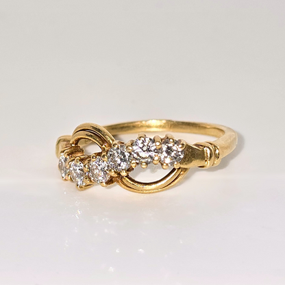 Fine 18kt Yellow Gold Natural Diamond Ring 0.5 Carats