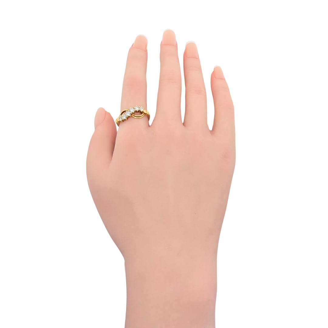 Fine 18kt Yellow Gold Natural Diamond Ring 0.5 Carats