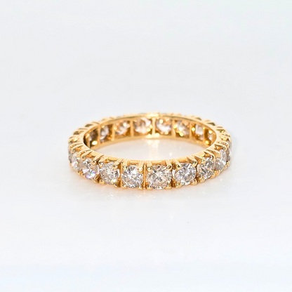 18kt Yellow Gold Round Diamond Eternity Ring