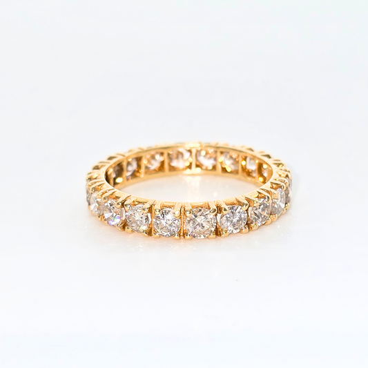 18kt Yellow Gold Round Diamond Eternity Ring