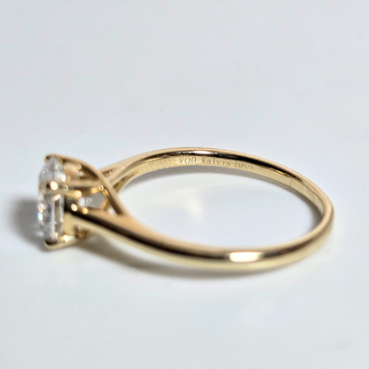 Round Brilliant 1.17ct Lab Created Diamond Solitaire Engagement Ring in 14ct Yellow Gold