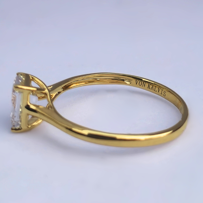 1.01ct Emerald Cut Lab-Grown Diamond Solitaire Ring – VS1 E Colour | 14ct Yellow Gold | IGI Certified