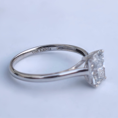 1.07ct Radiant Cut Lab-Grown Diamond Solitaire Ring – VS1 E Colour | 14ct White Gold | IGI Certified