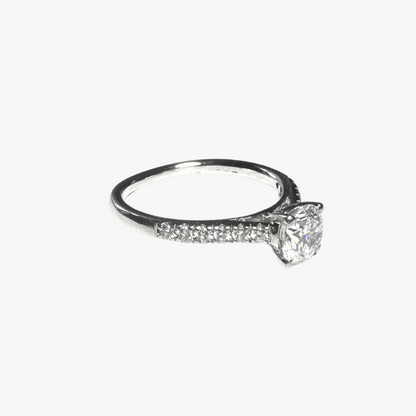 Solitaire Brilliant Pave Ring